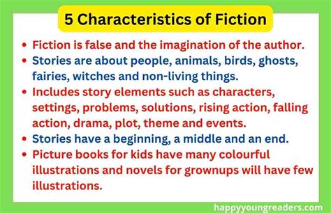 characteristics of fiction books.